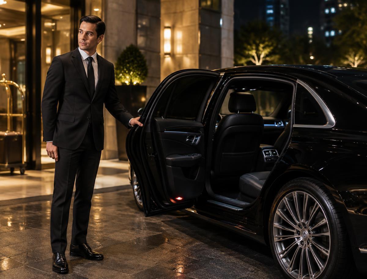 Chauffeur service, coordinated through a provider